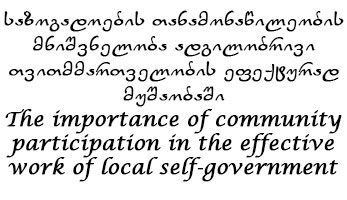 The importance of community participation in the effective work of local self-government